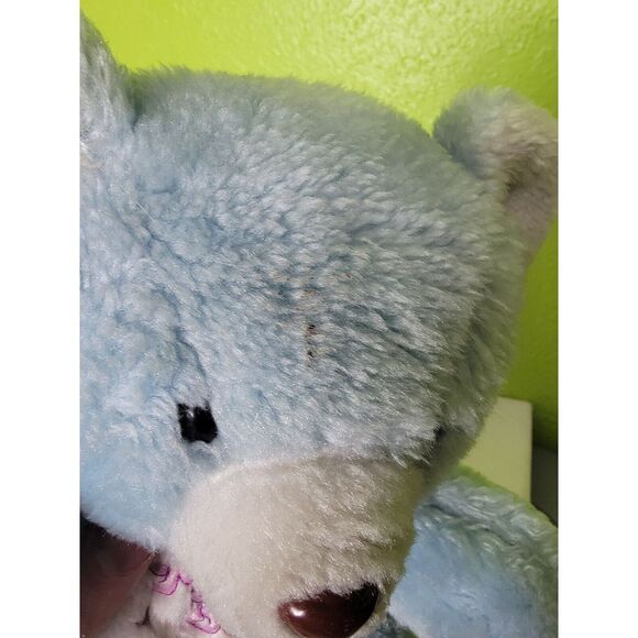 Vintage Teddy Bear "Musical Bears" Blue Animal Playthings Inc Plush Toy 1986 Vtg - Picture 3 of 7